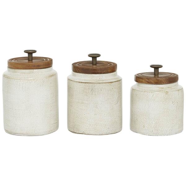 9th & Pike&#40;R&#41; 3pc. Shabby Chic Storage Jars - image 
