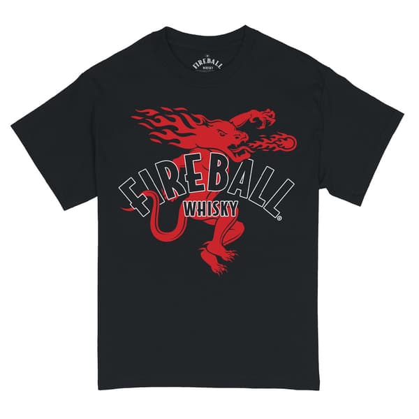 Mens Fireball Whiskey Short Sleeve Graphic Tee - image 