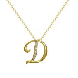 Accents by Gianni Argento Diamond Plated Initial 'D' Pendant