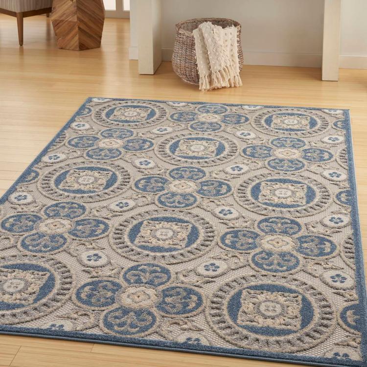 Nourison Aloha Tile Pattern Indoor/Outdoor Area Rug