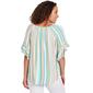 Womens Ruby Rd. Spring Breeze Woven Stripe Tie Front Blouse - image 2