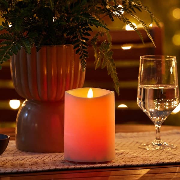 Color Change Pillar Candle with Remote - image 