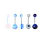 14 Gauge Stainless Steel 5pc. Belly Ring Set - image 1
