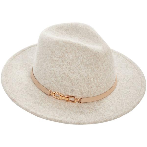Womens Anne Klein Logo Link Fedora Hat - image 