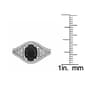Gemminded Sterling Silver Black Onyx & White Topaz Ring - image 5