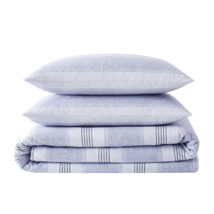 London Fog Striped Flannel Comforter Set