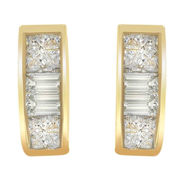 Diamond Classics&#40;tm&#41; Yellow Gold 1/4ctw. Diamond Earrings - image 