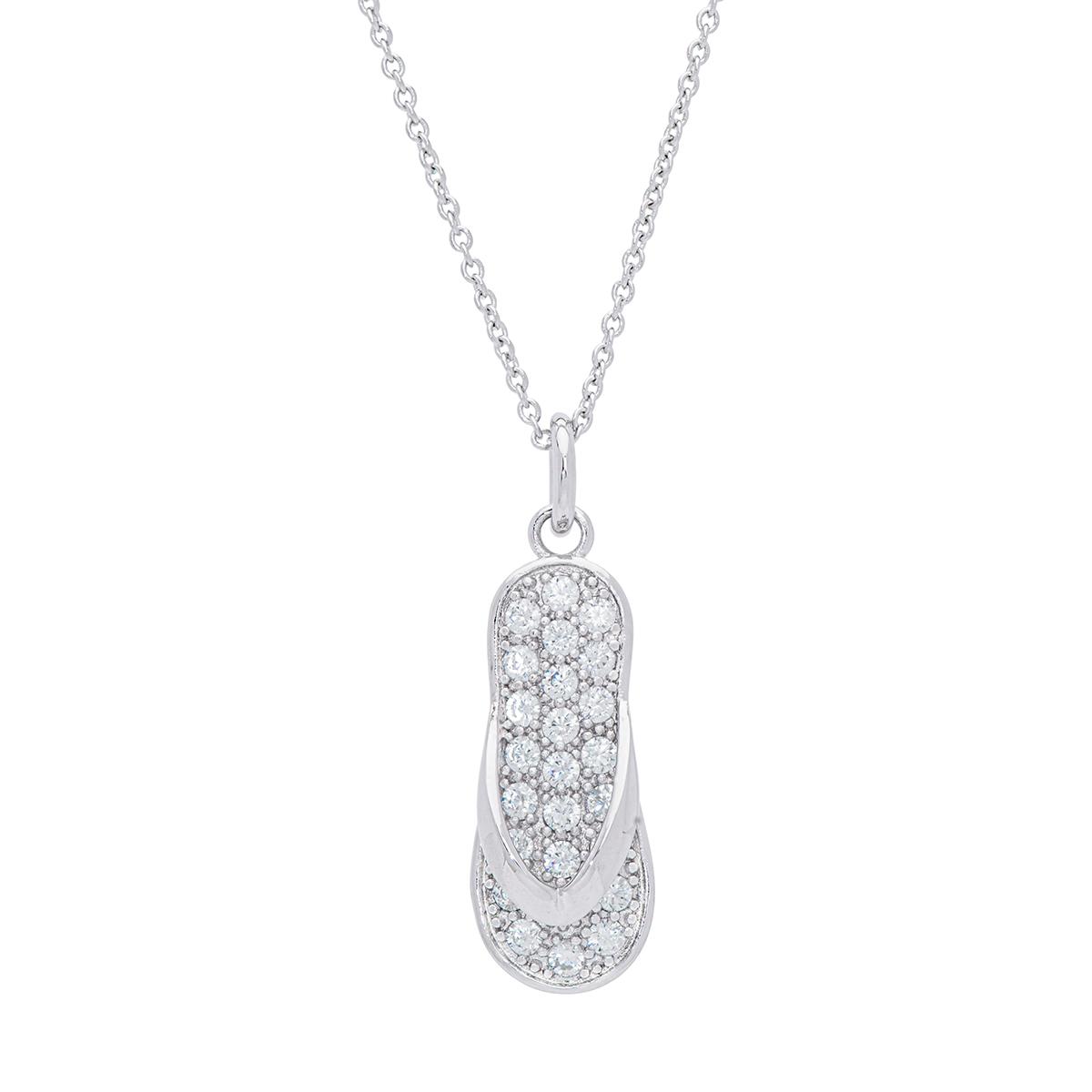 CZ Flip Flop Sandals Pendant