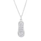 Cubic Zirconia Flip Flop Sandals Pendant - image 1