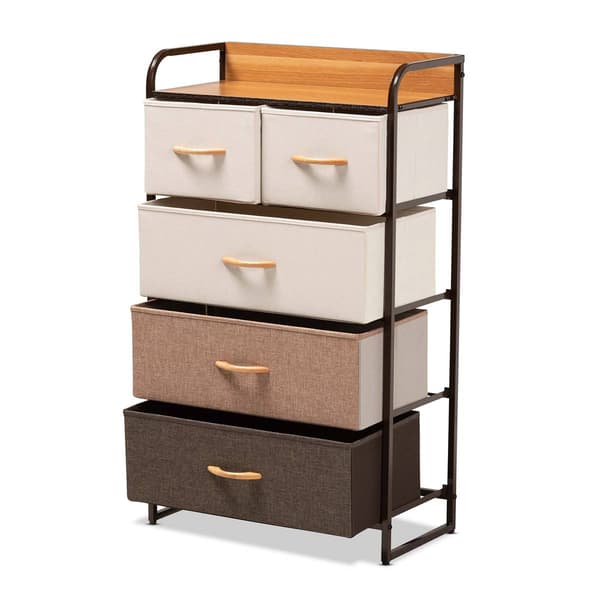 Baxton Studio Volkan Modern MultiColor 5Drawer Storage Boscov's