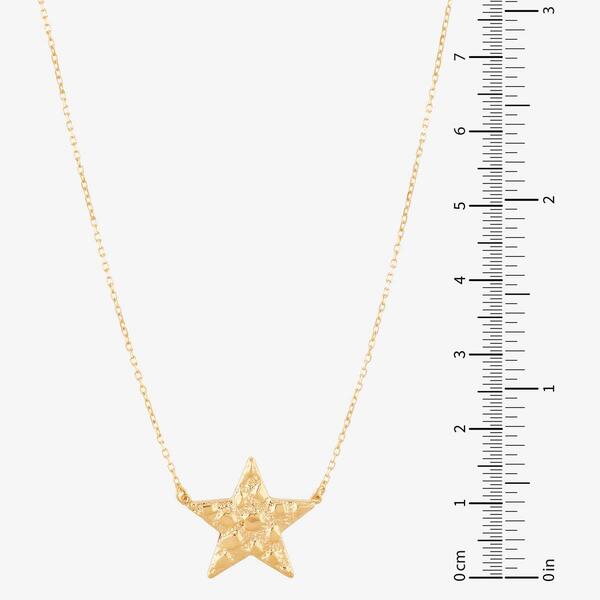 Gold Classics&#8482; Gold Nugget Star on Cable Chain Necklace