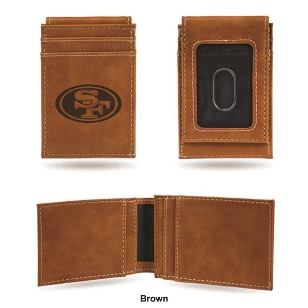 Mens NFL San Francisco 49ers Faux Leather Front Pocket Wallet
