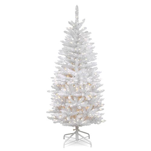 National Tree 4.5ft. White Pre-lit Kingswood(tm) Fir Pencil Tre - image 