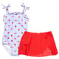 Girls (7-16) Kensie Girl Bow Stripe/Fruit One Piece Swimsuit - image 2