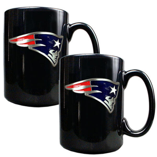 NFL New England Patriots 2pc. Coffee Mug Set-Black - image 