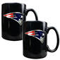 NFL New England Patriots 2pc. Coffee Mug Set-Black - image 1