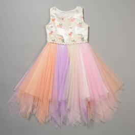 Girls &#40;7-16&#41; Bonnie Jean Fairy Hem Two-Tone Dress