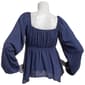 Juniors Madden Girl Long Sleeve Puff Crochet Yoke Babydoll Blouse - image 3