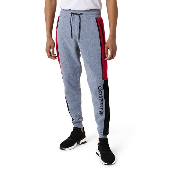 Young Mens Akademiks Color Block Fleece Joggers - image 