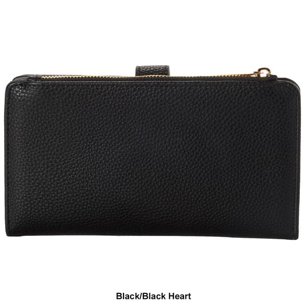 Womens Nanette Lepore Lilli Bi-Fold Wallet - Black Heart