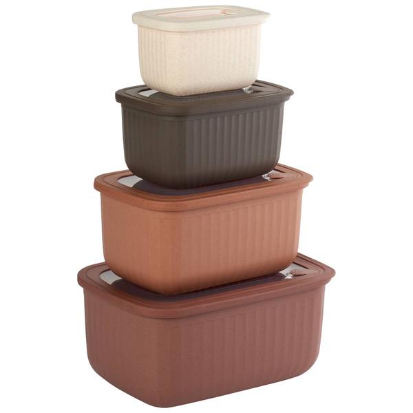 Farberware® 8pc. Wheat Rectangle Storage Container Set with Lids - image 
