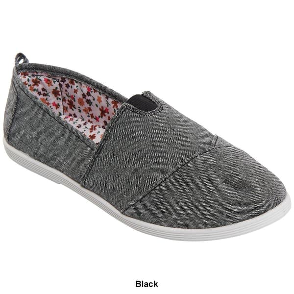 Womens Take A Walk Slip On Linen Flats