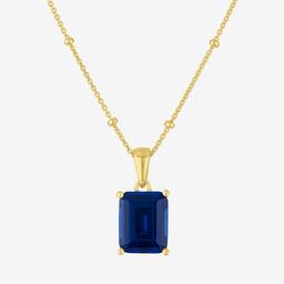 Gemstone Classics(tm) Lab Grown Sapphire Solitaire Pendant