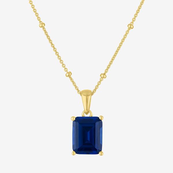 Gemstone Classics(tm) Lab Grown Sapphire Solitaire Pendant - image 
