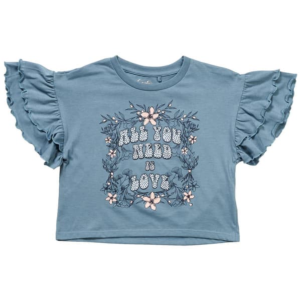 Girls &#40;7-16&#41; Jessica Simpson Love Graphic Tee - Teal - image 