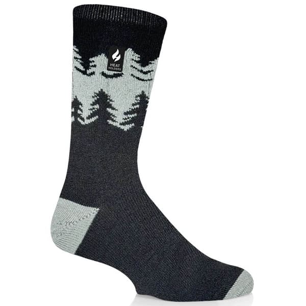 Mens Heat Holders® Ultra Lite Balsam Tree Socks - Black/Charcoal