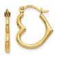 Gold Classics(tm) 14kt Gold Heart Shaped Hollow Hoop Earrings - image 1