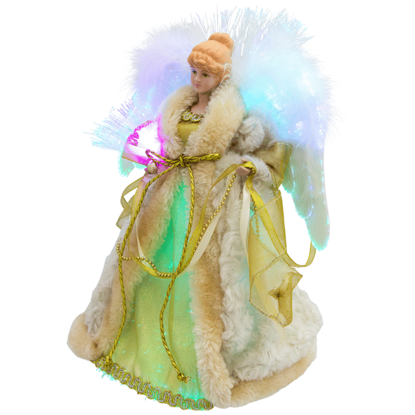 Northlight Color Changing Gold Christmas Angel Tree Topper