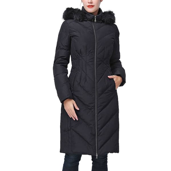 Womens BGSD Waterproof Hooded Long Down Coat - image 