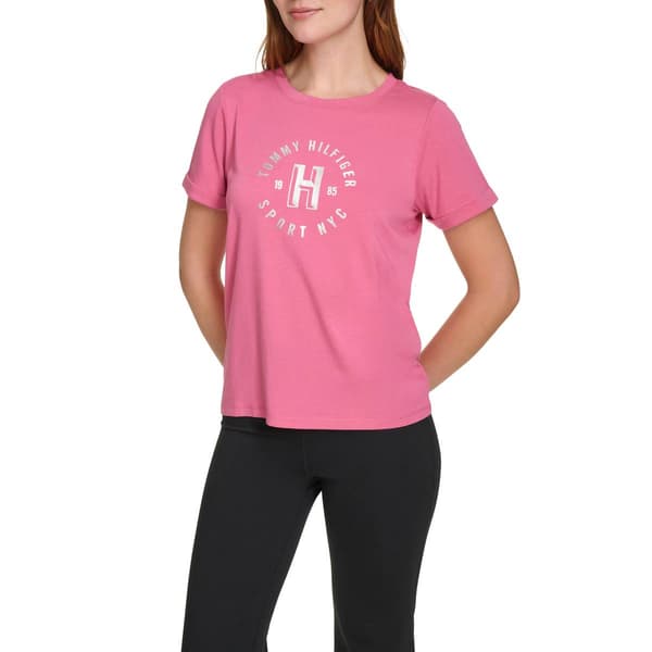 Womens Tommy Hilfiger Sport Classic Set in Roll Cuff Foil Tee