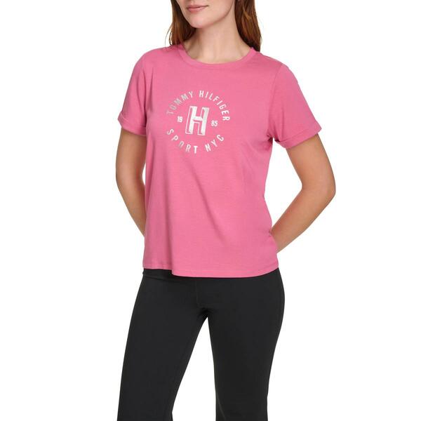 Womens Tommy Hilfiger Sport Classic Set in Roll Cuff Foil Tee - image 