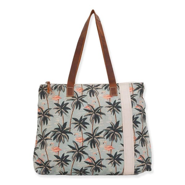 Sun ''N'' Sand Palm Flamingo Tote - image 