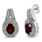 Haus of Brilliance Red Garnet & Diamond Accent Stud Earrings - image 1