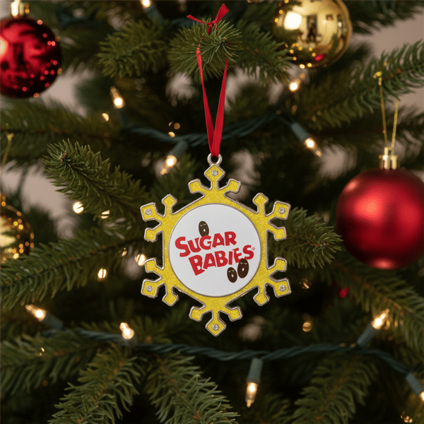 Northlight Snowflake "Sugar Babies" Candy Logo Christmas Ornament