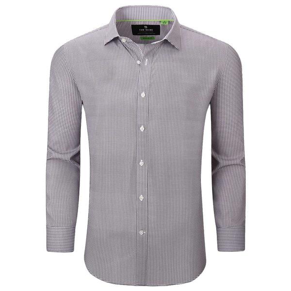 Mens Tom Baine Regular Fit Performance Dress Shirt - Black Plaid - image 