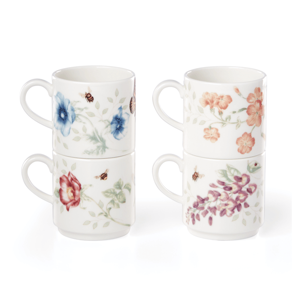 Lenox® Butterfly Meadow® Stacking Mugs - Set of 4
