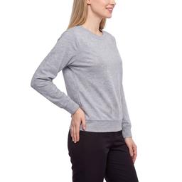Womens NY Collection Long Sleeve Sequin Heart Sweatshirt