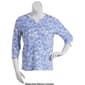 Womens Hasting &amp; Smith 3/4 Sleeve Floral Split Neck Top - image 3