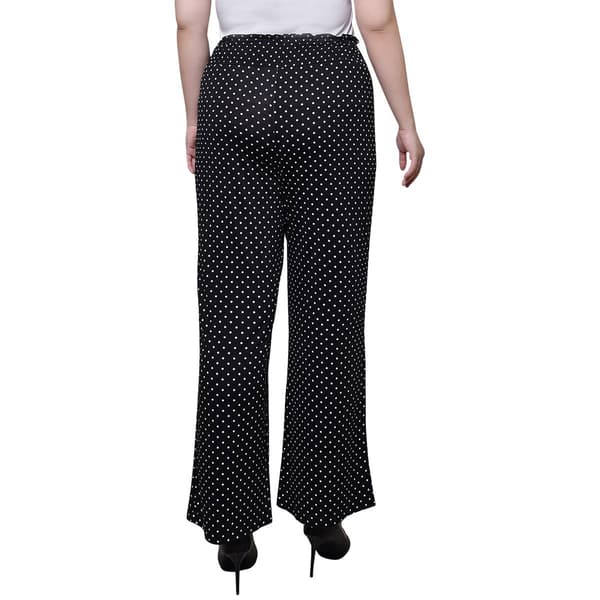 Womens NY Collection Polka Dot ITY Pants
