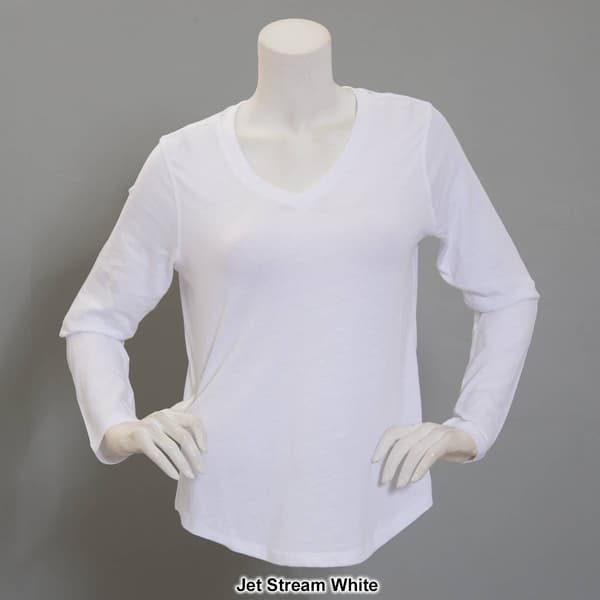 Womens Starting Point Super Soft Long Sleeve V-Neck Tee