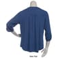 Plus Size Notations 3/4 Sleeve Solid Pintuck Yoke Blouse - image 2