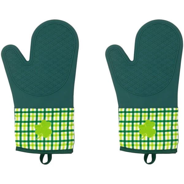 Northlight Seasonal Shamrock St. Patrick''s Day Kitchen Oven Mitts - image 