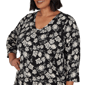 Plus Size Emaline Key Items 3/4 Sleeve V Neck Pumpkin Tee - image 5