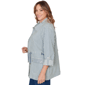 Plus Size Ruby Rd. Set Sail Stripe Snap Front Anorak Jacket - image 3
