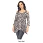 Womens White Mark Snake Print Cold Shoulder Tunic - image 9
