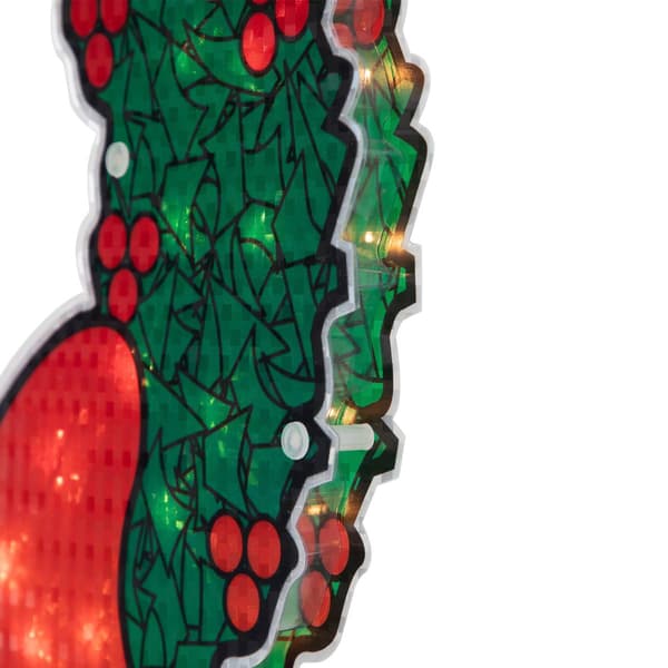 Northlight 15in. Holographic Christmas Wreath Window Silhouette